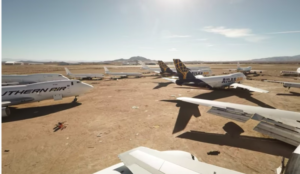 Atlas Air and Southern Air planes at the “boneyard” in Arizona.