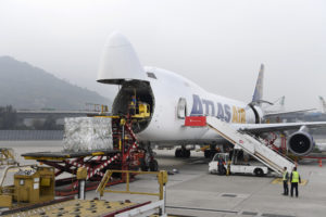 Atlas plane being loaded from the nose