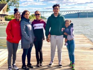 Joanna with her family.